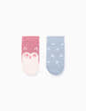 Lot De 6 Paires Chaussettes Bébé Antidérapantes 6-12 Mois - Coton Doux - Semelle Picots Caoutchouc - Motifs Animaux Licorne - 6