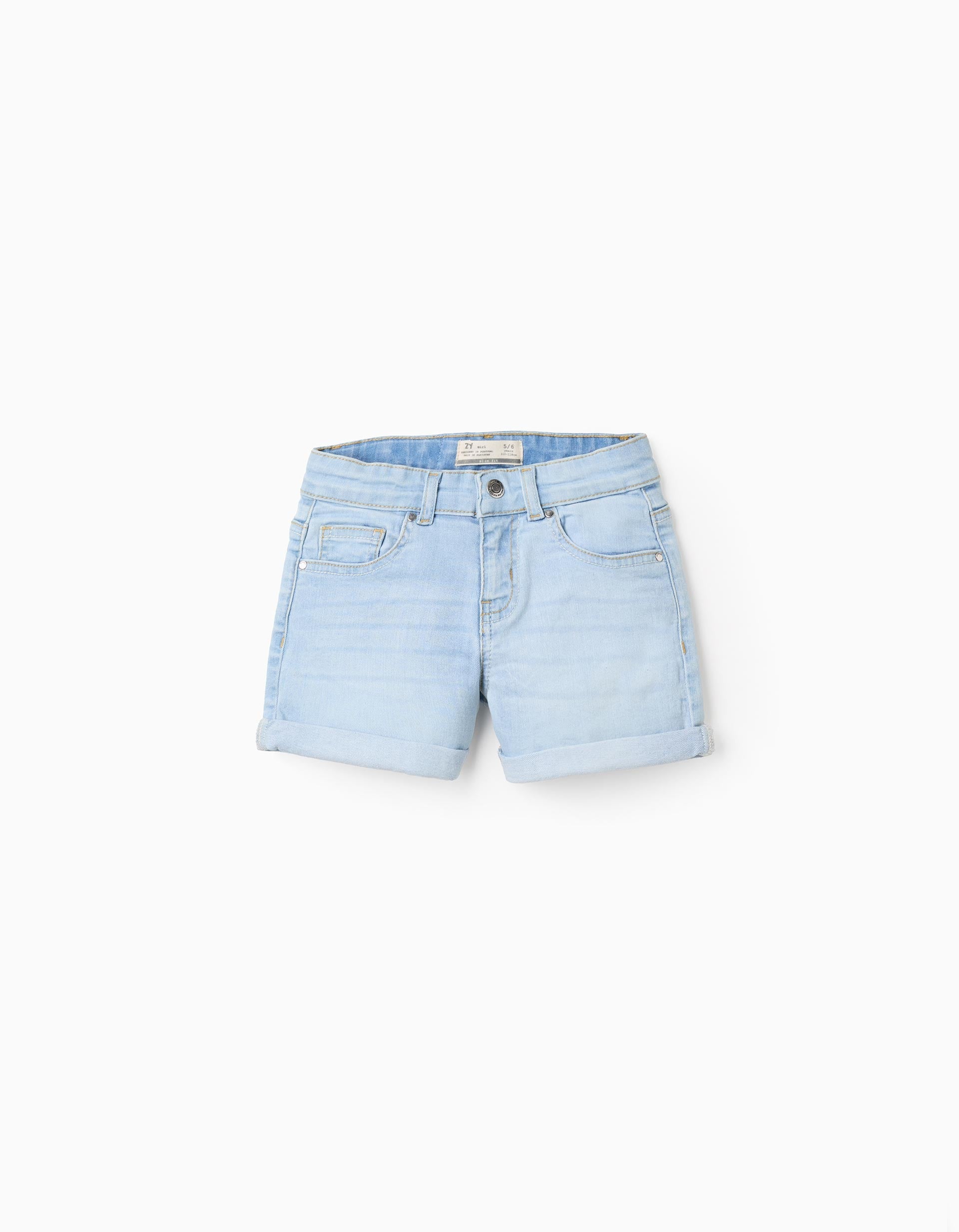 Denim Shorts for Girls, Light Blue – ZIPPY