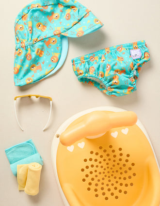 Swim Set with Reusable Swim Nappy + Hat