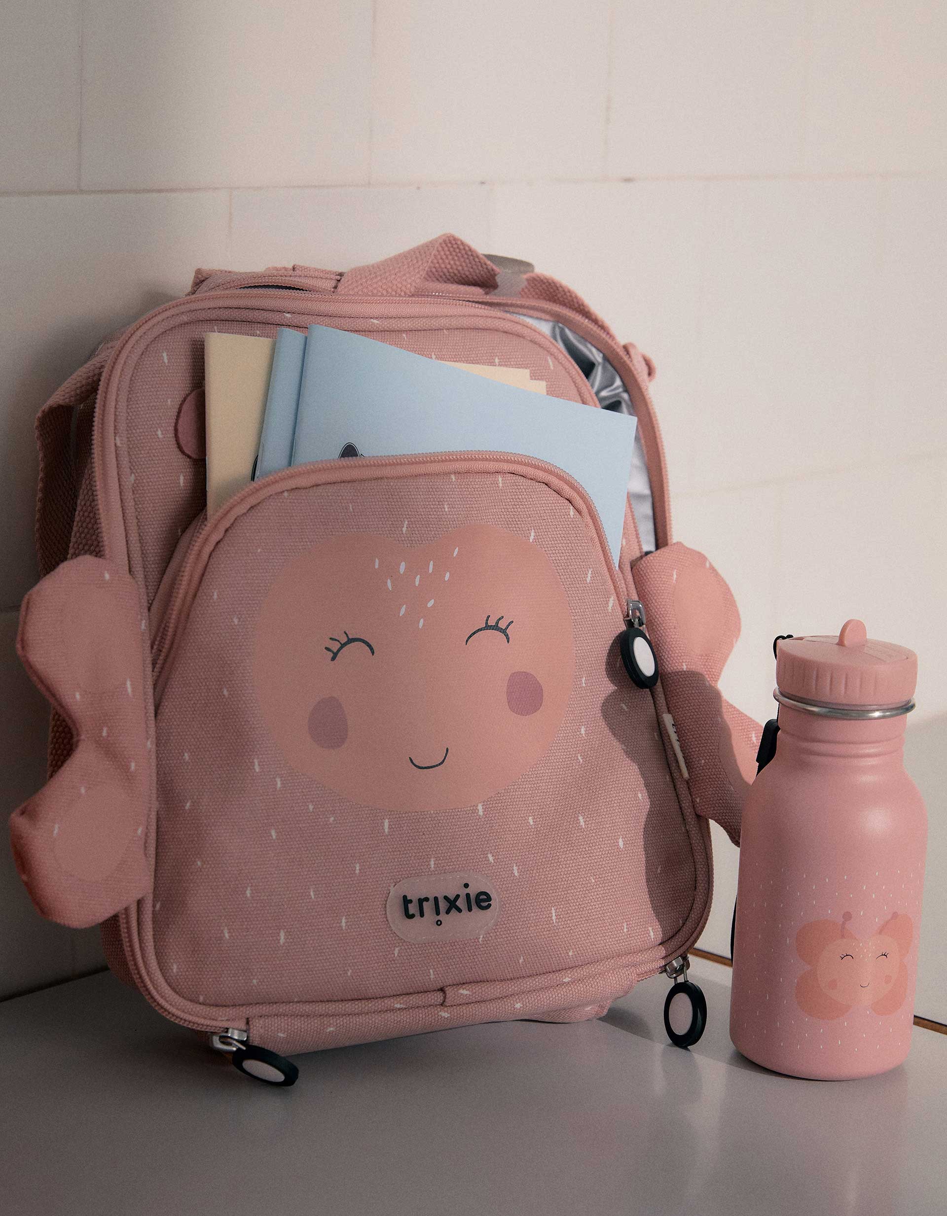 Insulated Lunchbag + Bottle Mrs. Butterfly Trixie, Pink