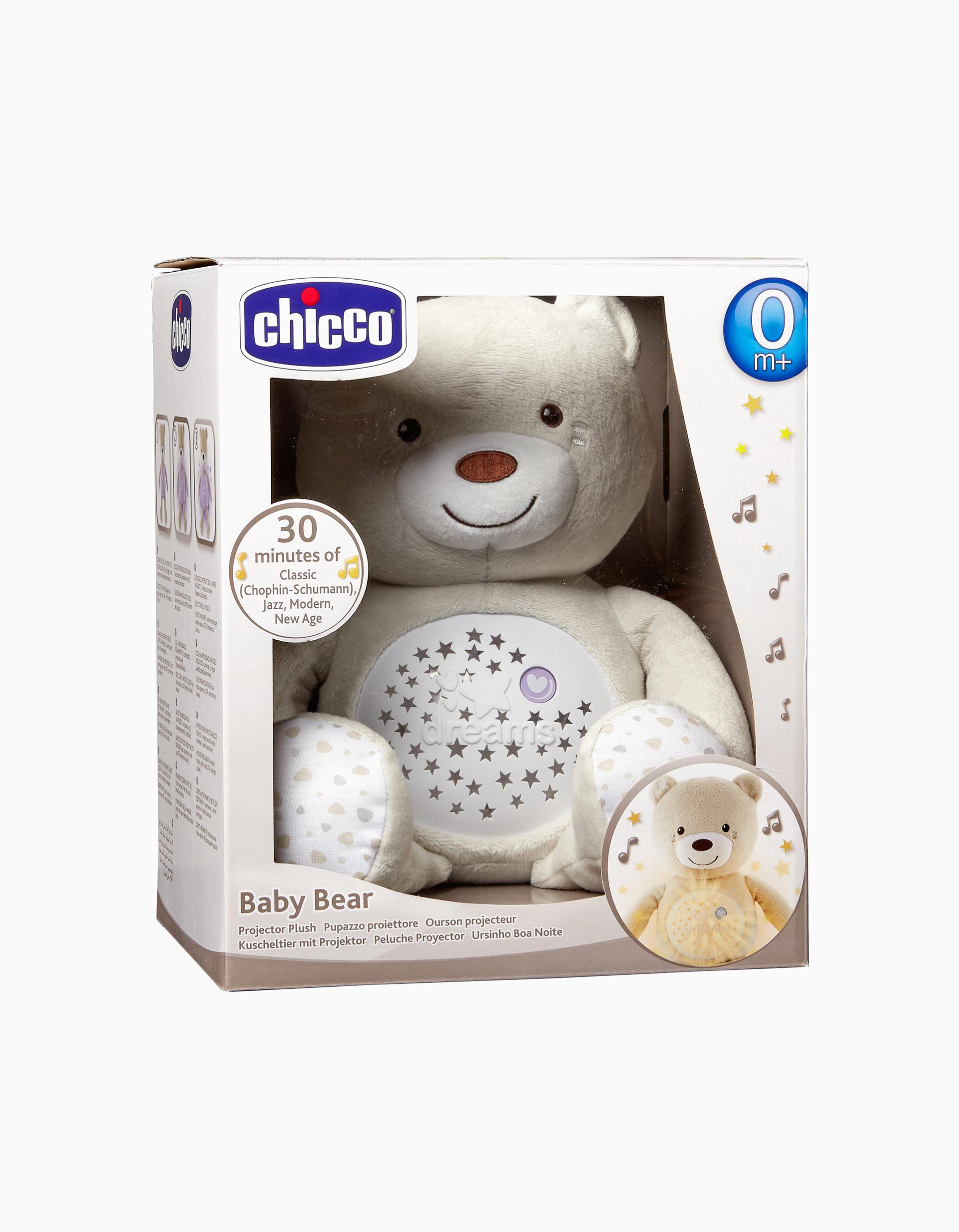 MUSICAL PLUSH BABY BEAR PROJECTOR, FIRST DREAMS BY CHICCO