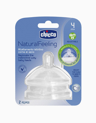 Tétine Silicone débit variable 4M+ Chicco 2 Un.