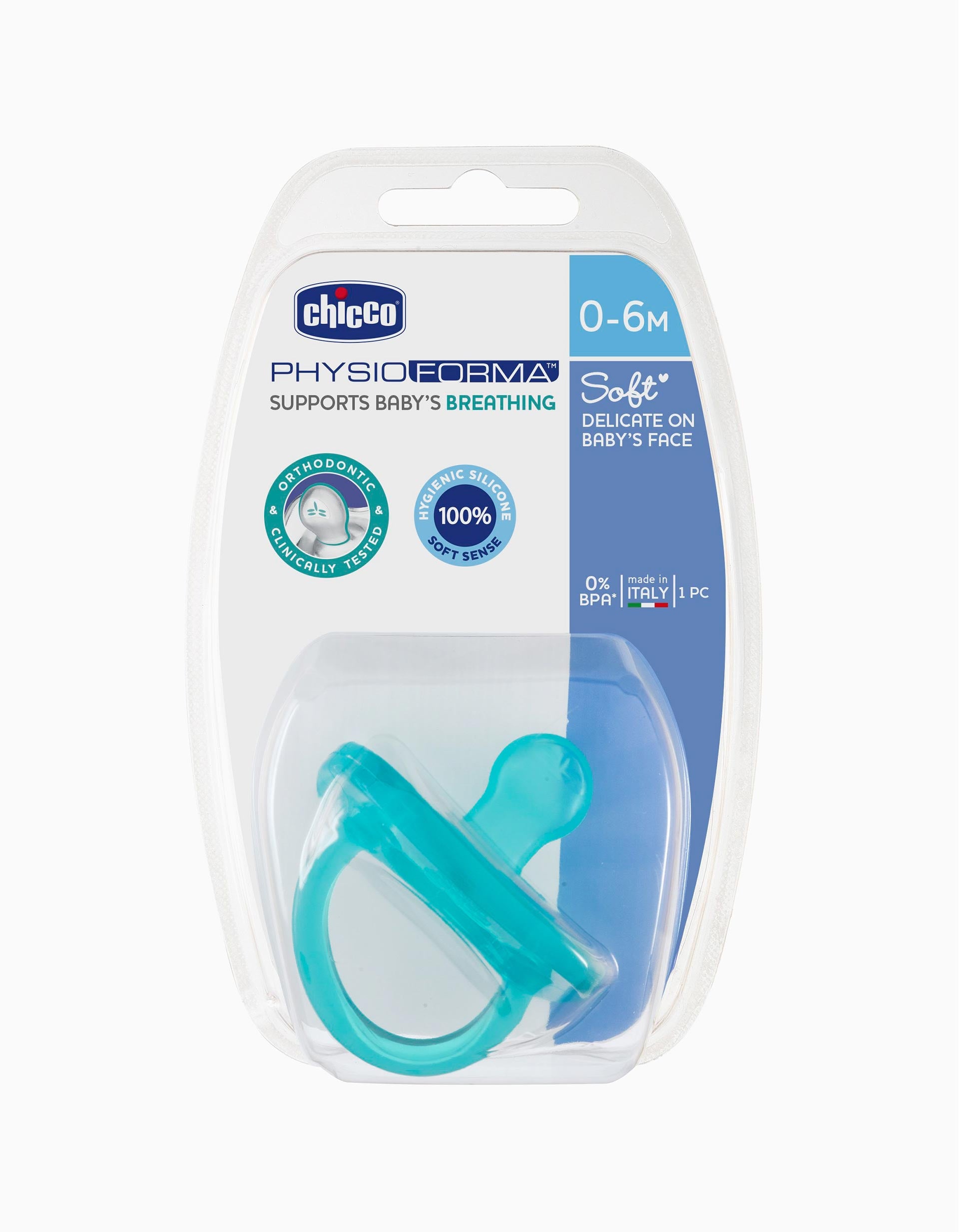 Sucette en caoutchouc naturel de silicone 0-6M Chicco