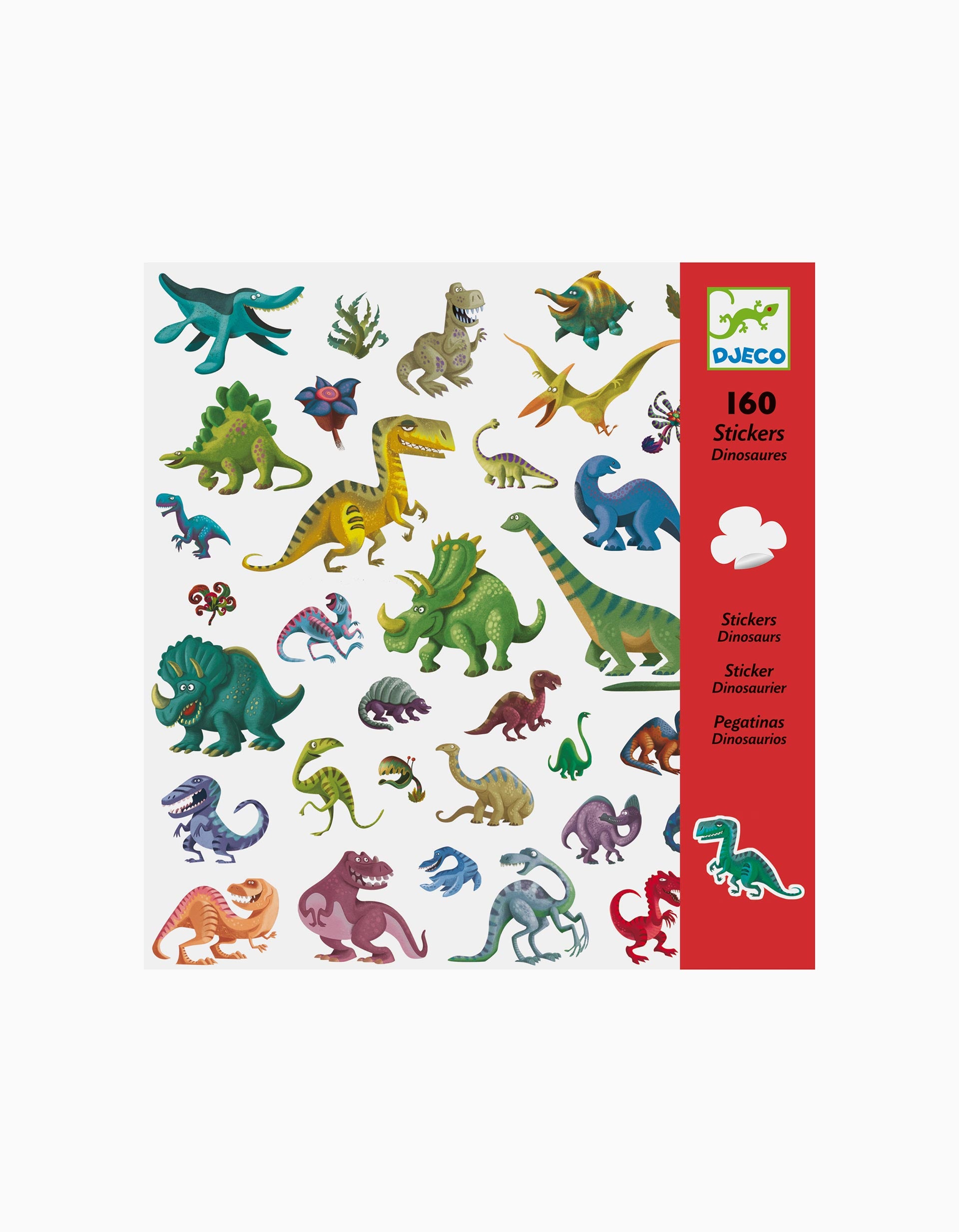 Autocolantes Dinossauros 160 Pcs 4A+