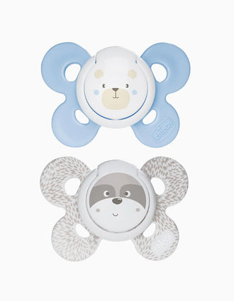 Sucettes Physio Confort Silicone 0-6M+ Chicco 2Un.