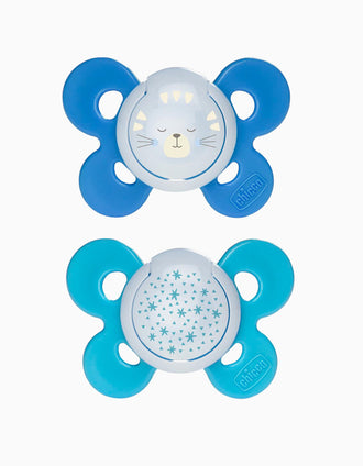 Sucette Confort Silicone Lumineuse 16-36M+ Chicco 2Un.