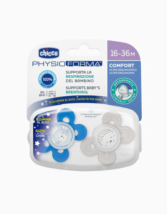 Sucette Confort Silicone Lumineuse 16-36M+ Chicco 2Un.