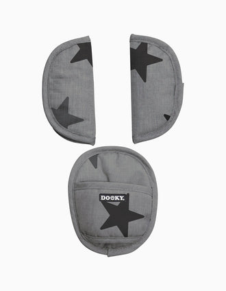 Protetores De Cintos Universais Dooky Grey Stars