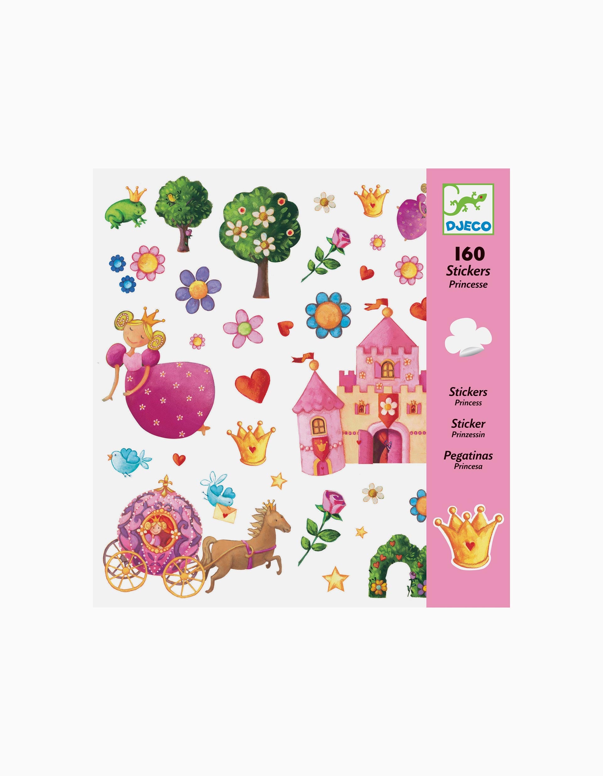 Autocolantes Princesas 160 Pcs 4A+