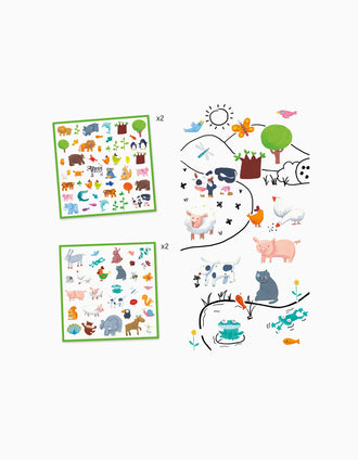 Djeco Animals Stickers
