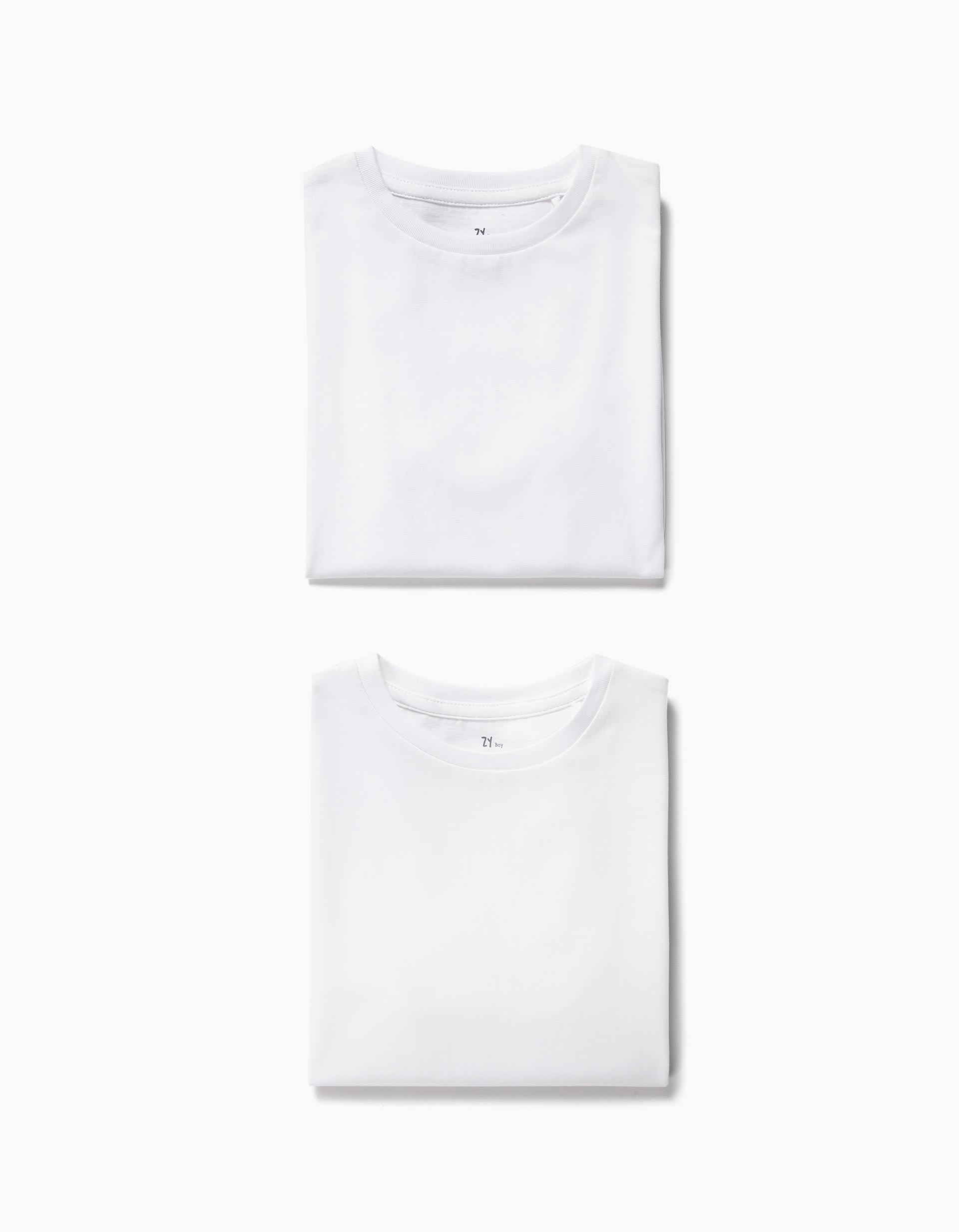 2 T-Shirts Lisas Criança, Branco