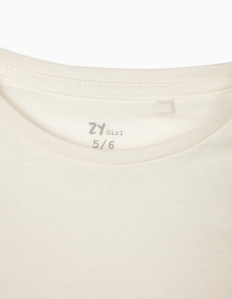 2 Camisetas de Manga Larga para Niña, Blanco