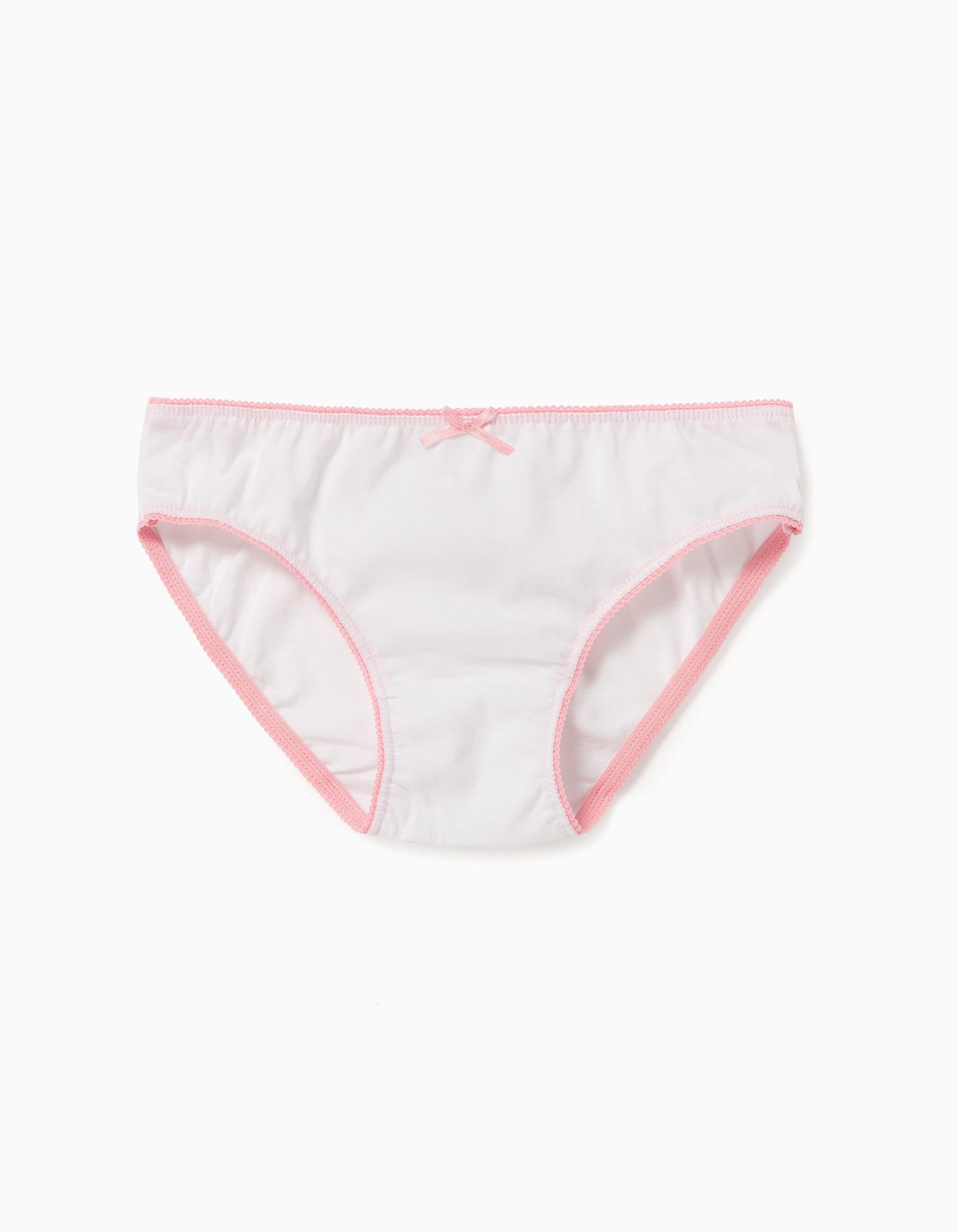 5 Culottes Fille, Rose/Blanc