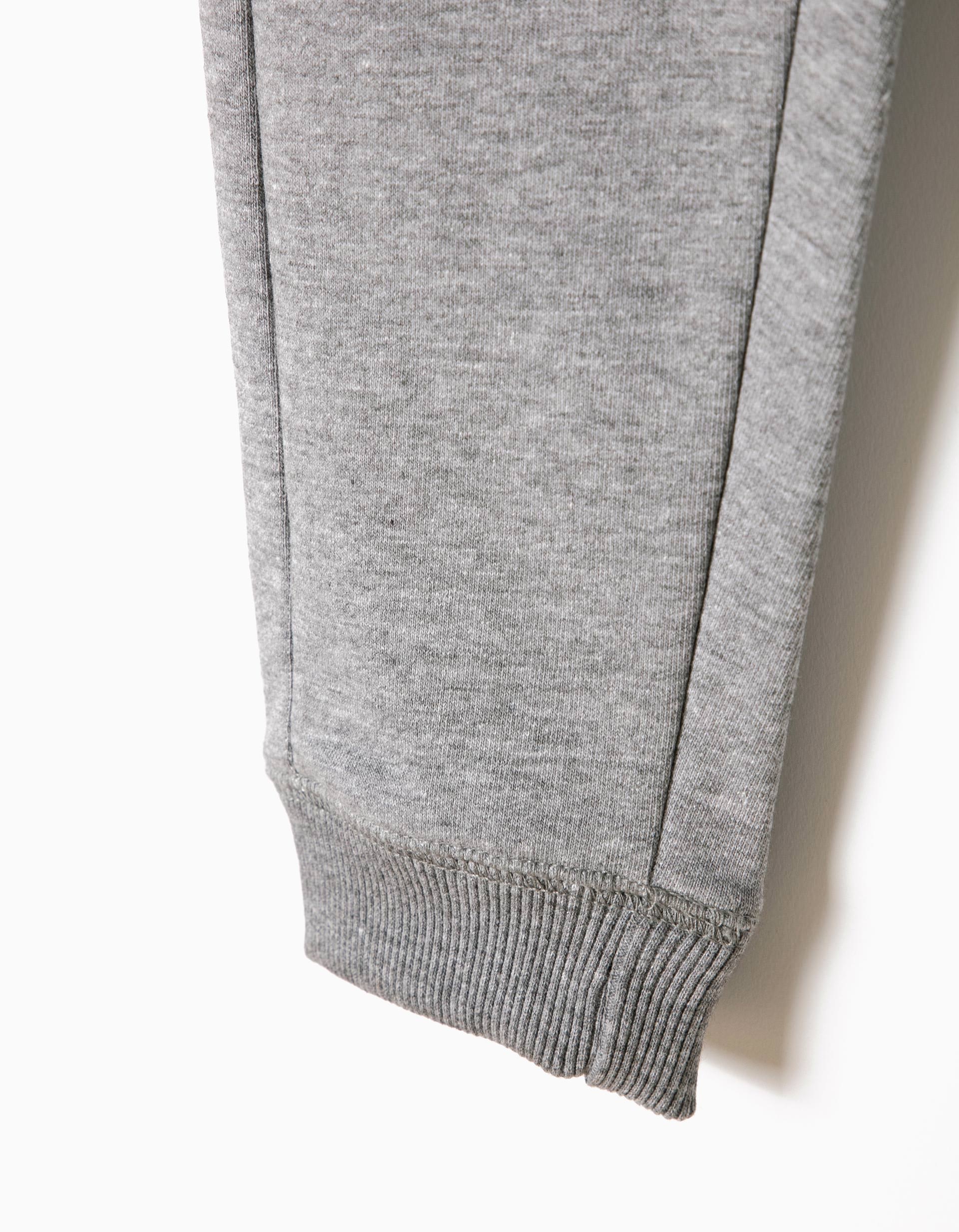 Pantalón de Chándal de Algodón para Niño, Gris