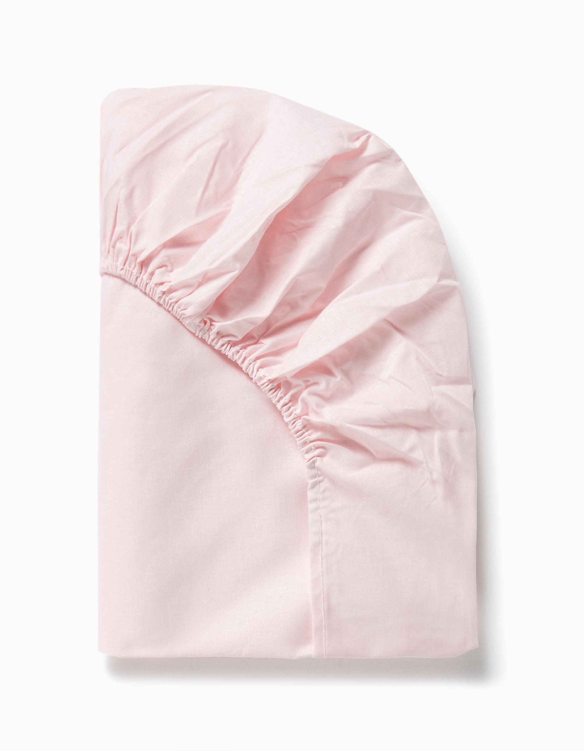 COT FITTED SHEET 55X85CM PINK