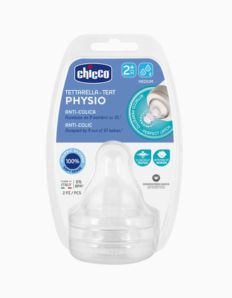 Tétine silicone débit moyen perfect5 2m+ Chicco 2un.
