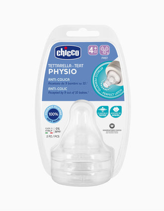 Tétine silicone débit rapide perfect5 4m+ Chicco 2un.