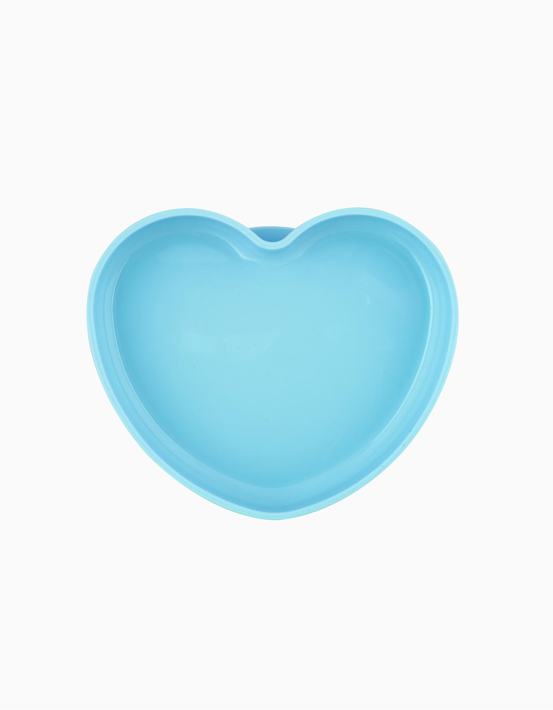 Assiette silicone Eat Easy Chicco Heart bleue