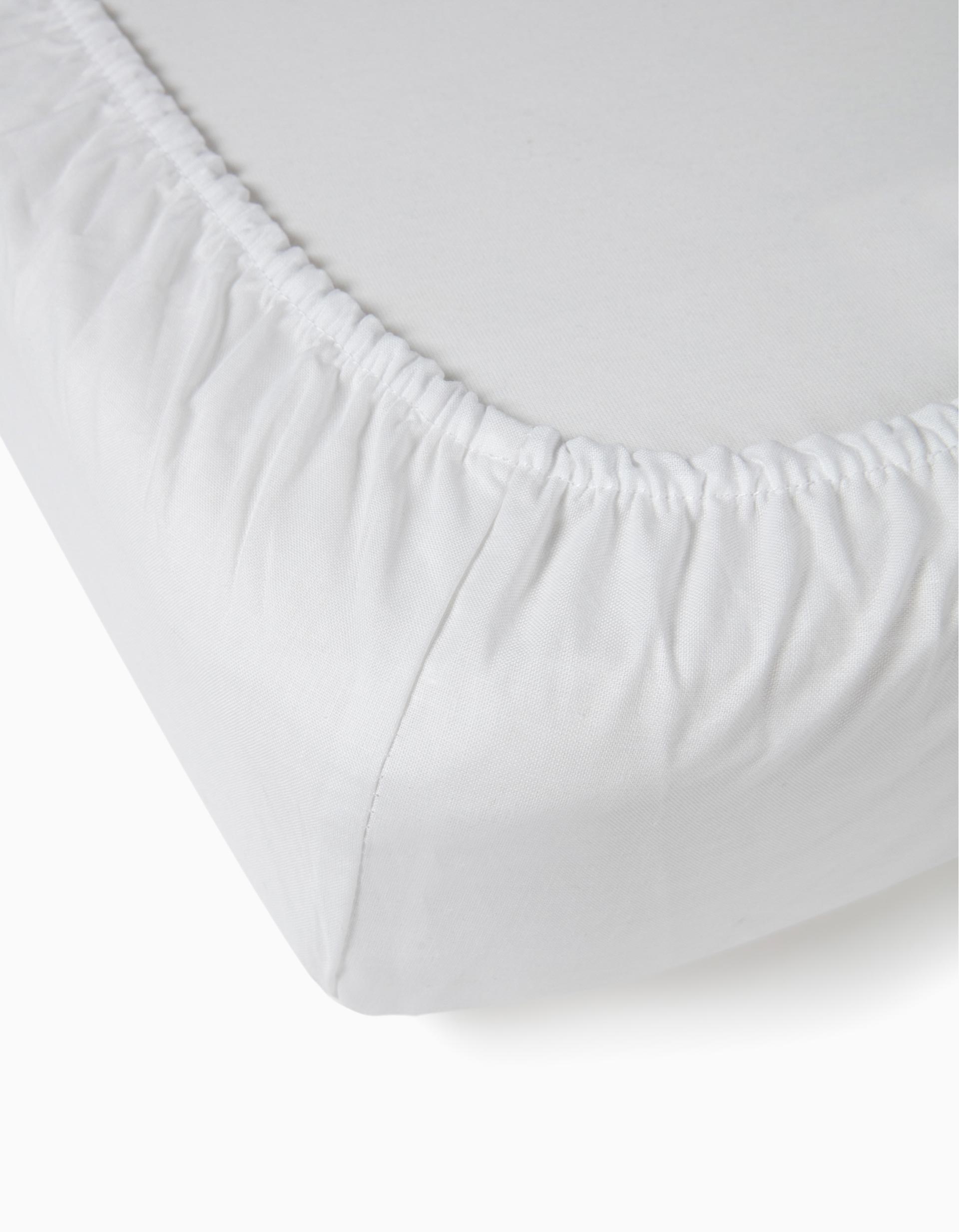 Sábana Ajustable de Cuna 120x60cm Interbaby Blanca