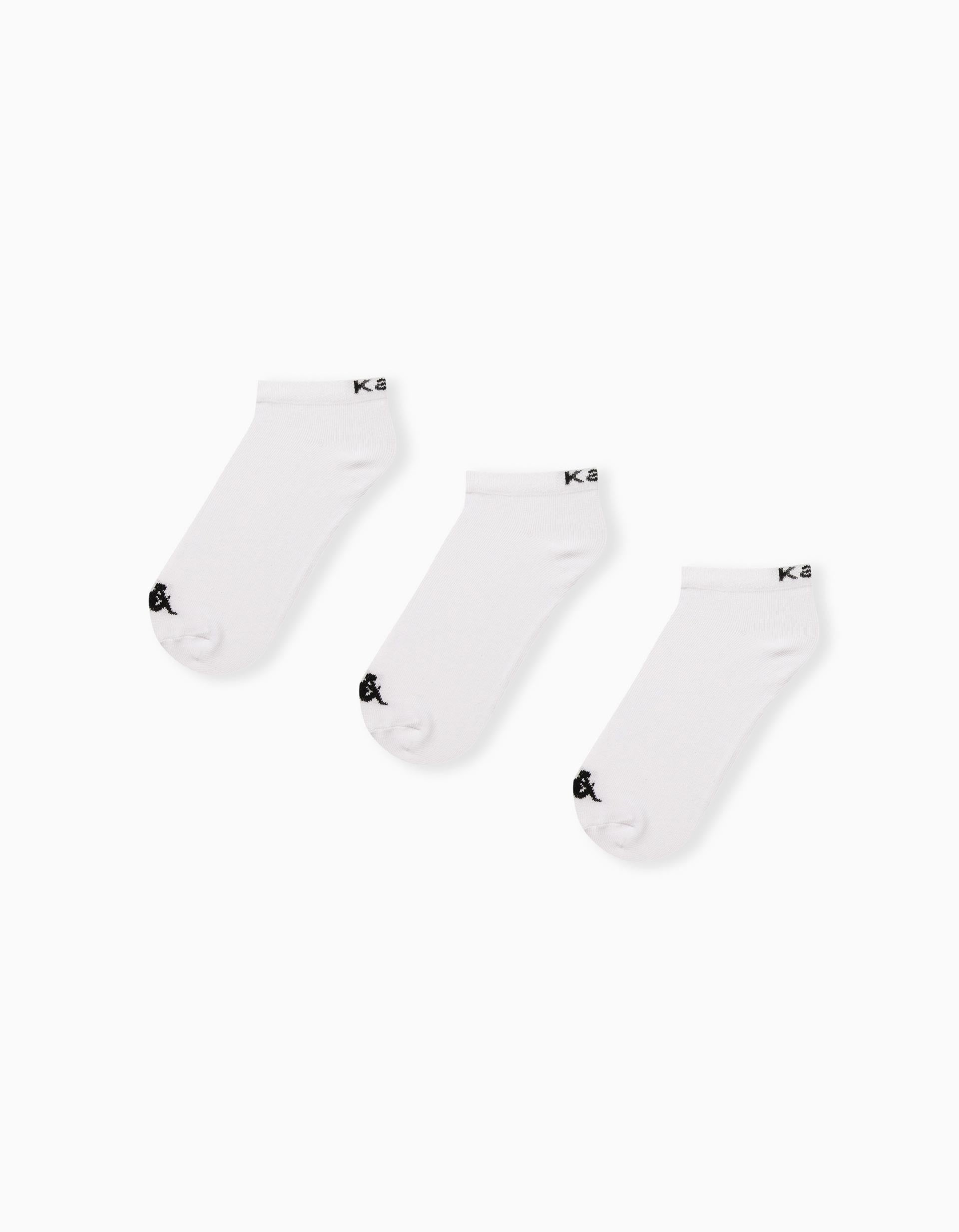 3 Pairs 'Kappa' Sports Socks, White