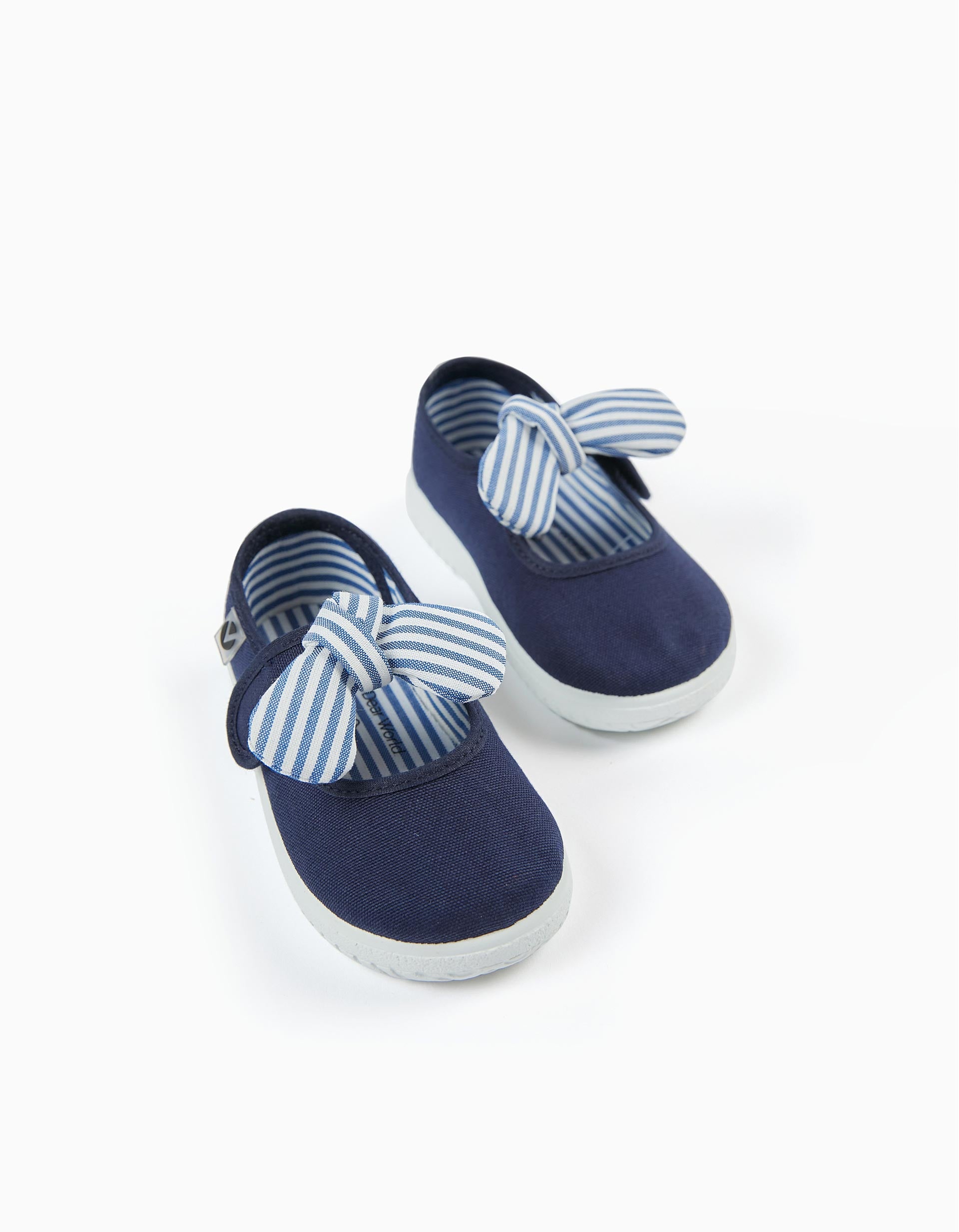 Victoria Ballet Pumps for Babies and Girls, Dark Blue