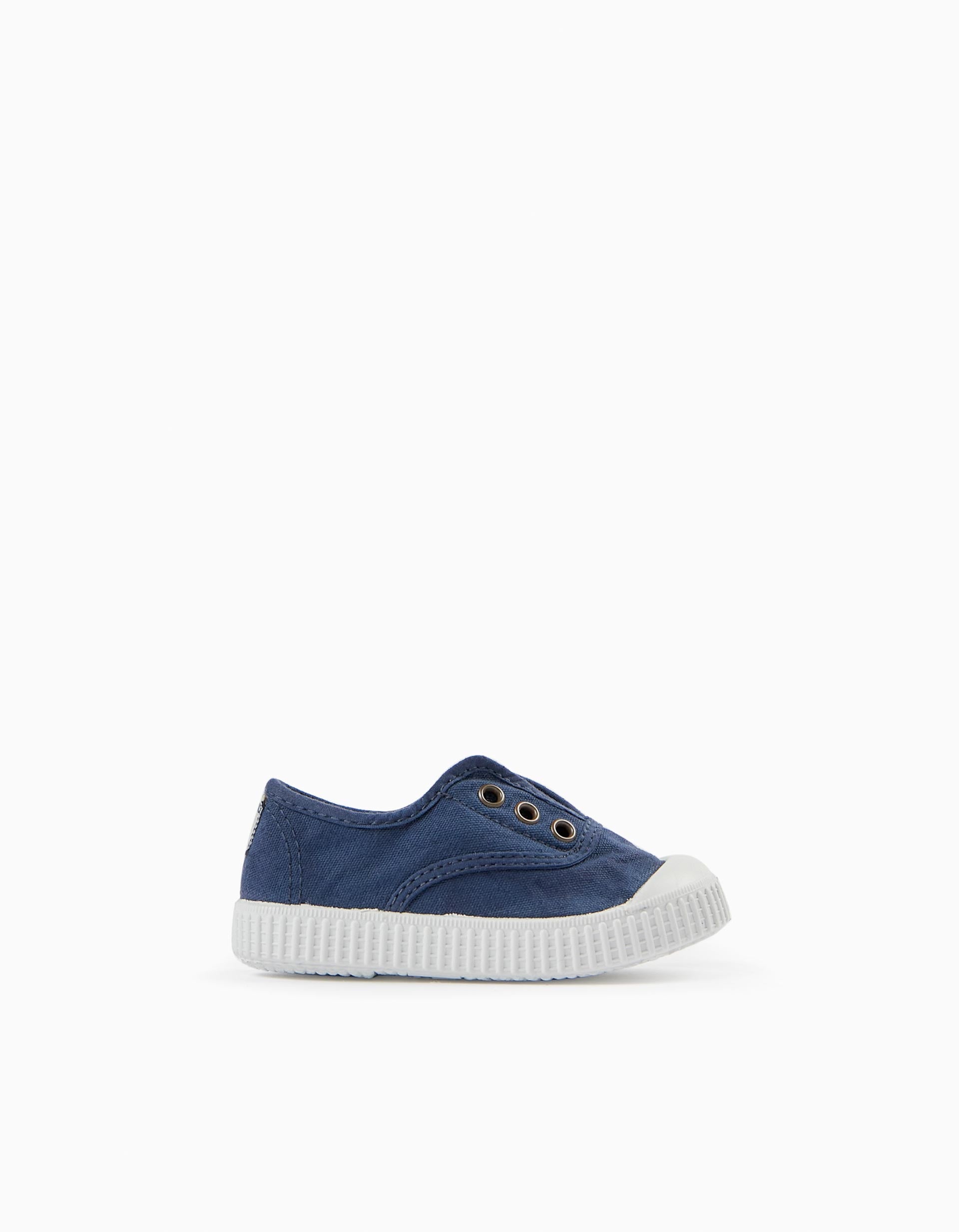 Canvas English Trainers for Babies 'Victoria', Dark Blue