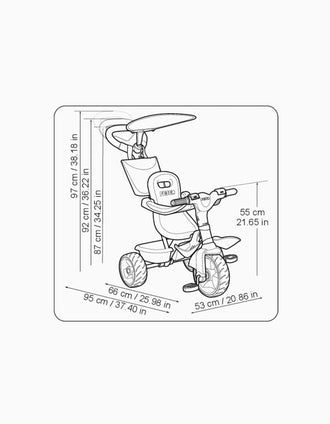Tricycle Baby Plus Music Feber Pink