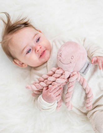 Pulpo Lapidou Nattou 22 cm 0M+, Rosa