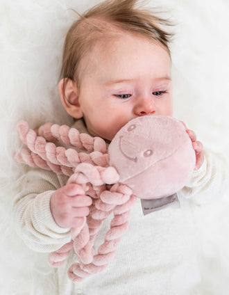 Pulpo Lapidou Nattou 22 cm 0M+, Rosa