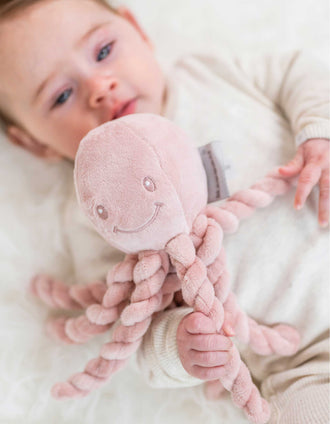 Pulpo Lapidou Nattou 22 cm 0M+, Rosa