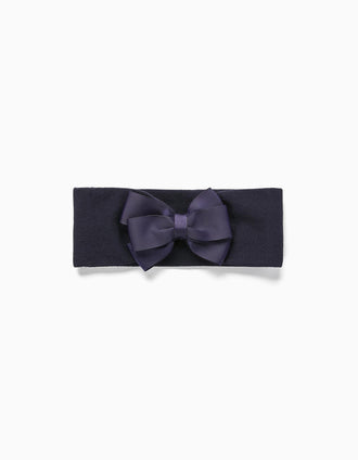 Bandeau à Cheveux Large Bébé et Fille, Bleu Foncé