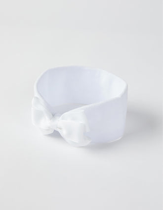 Bandeau à Cheveux Large Bébé et Fille, Blanc