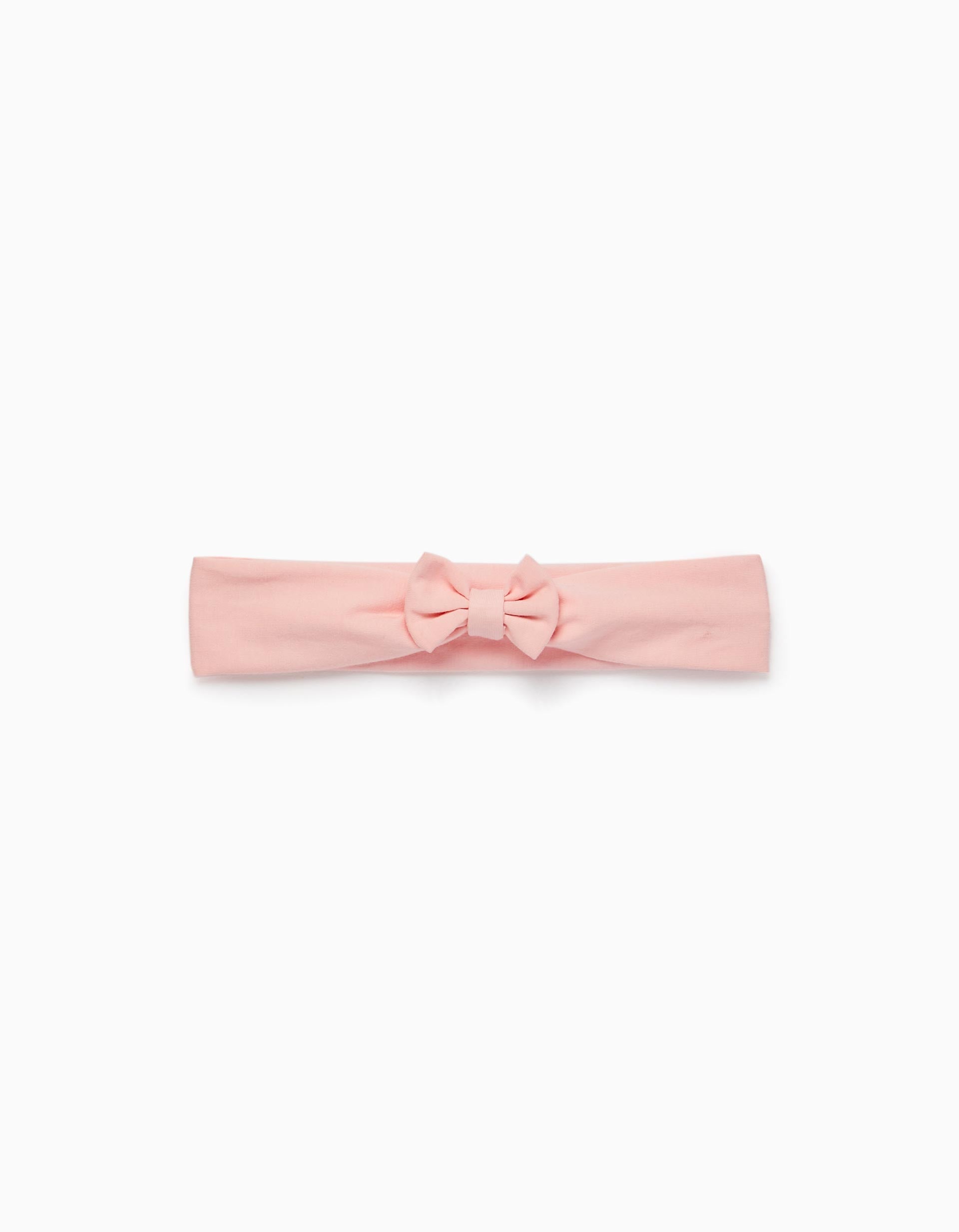 Bandeau de Cheveux avec Nœud Nouveau-Née, Rose