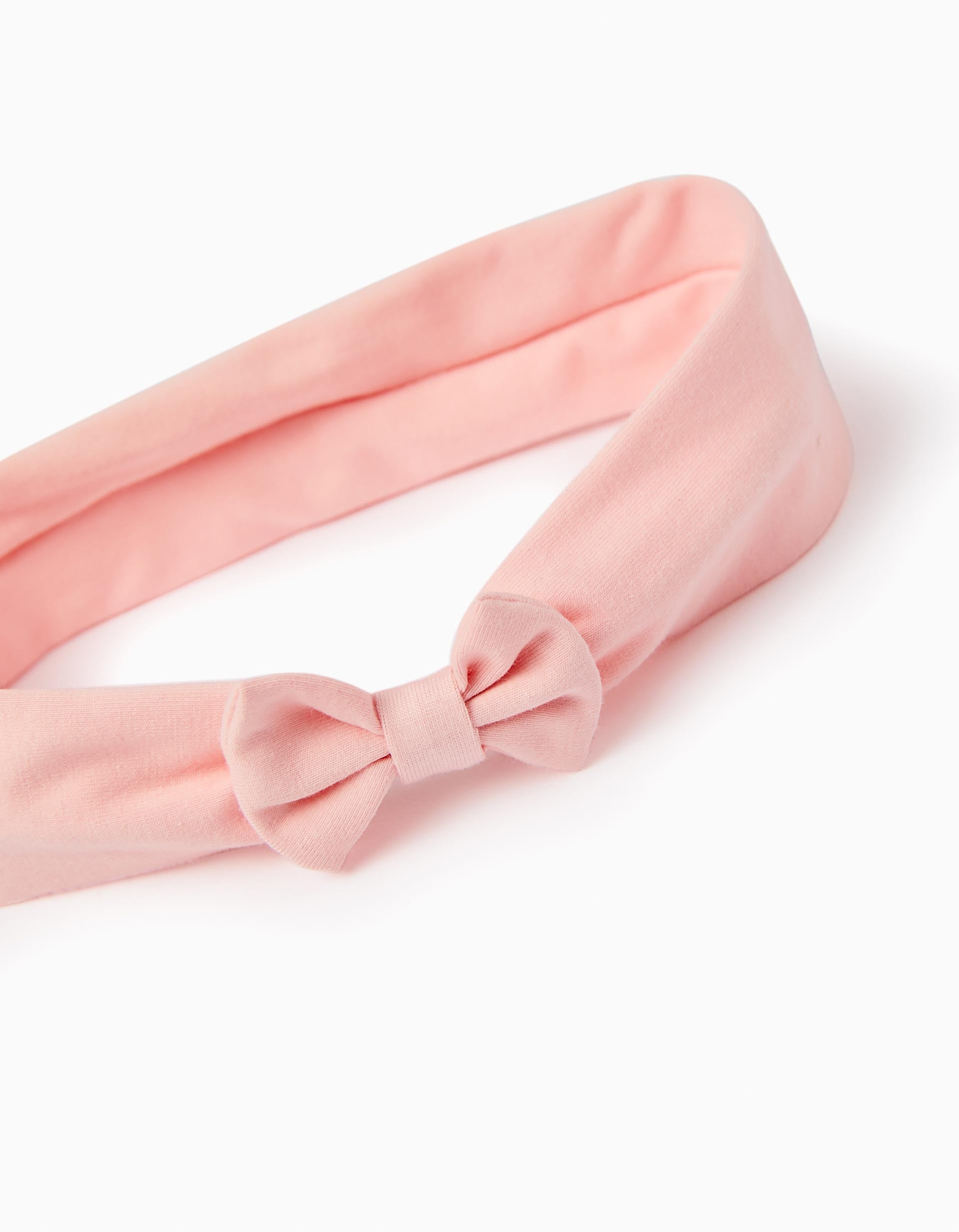 Bandeau de Cheveux avec Nœud Nouveau-Née, Rose