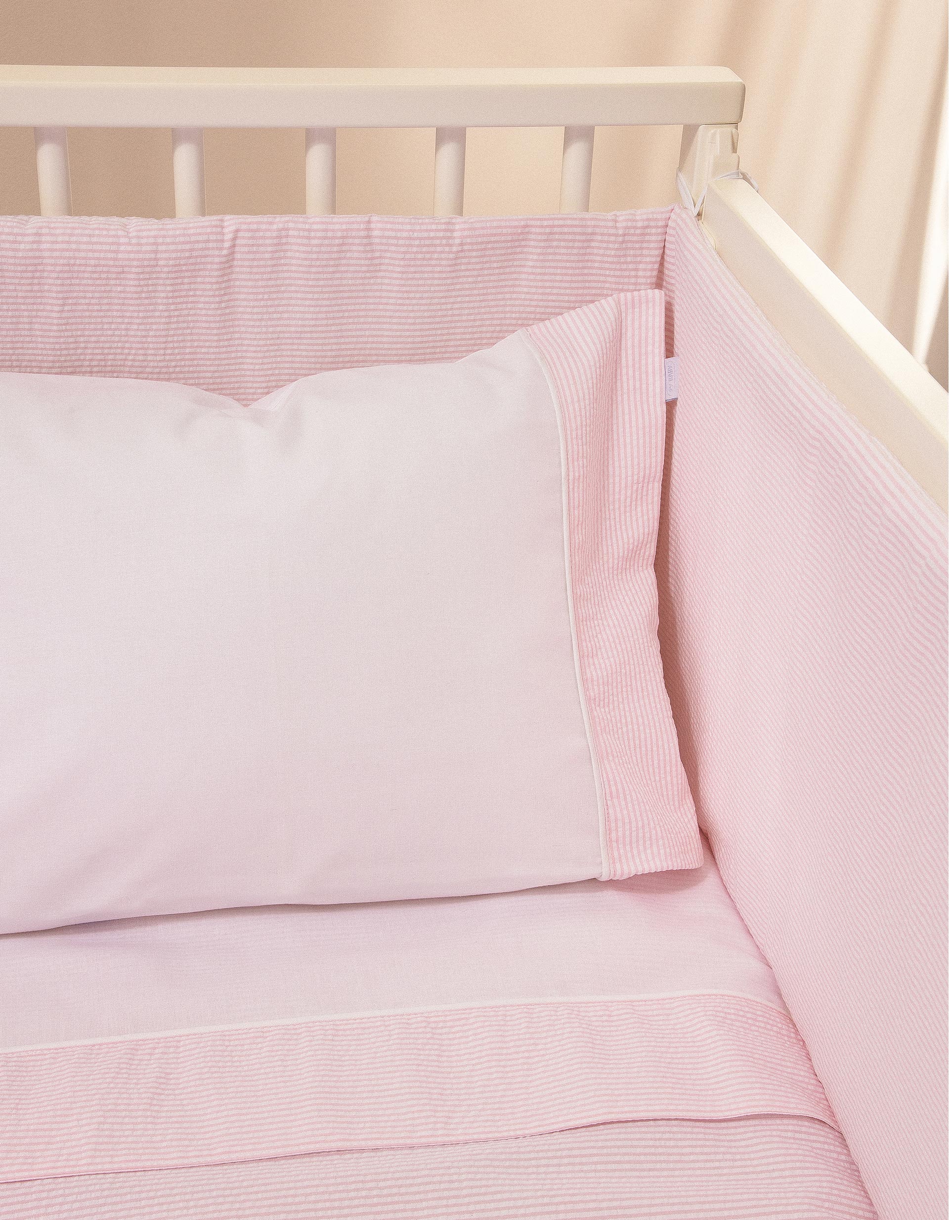 Ensemble Literie 120X60Cm Essential Pink Zy Baby