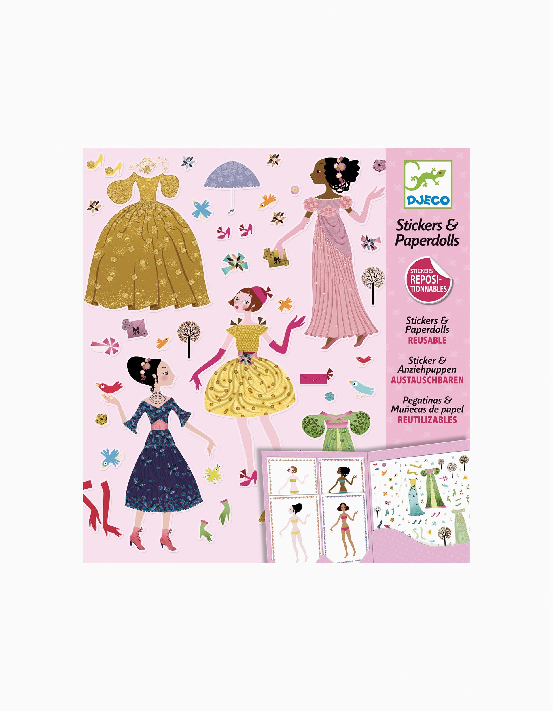 Adhesivos Reutilizables Dresses Season Djeco 5A+