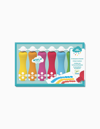 6 Feutres Colorés Djeco 18M+