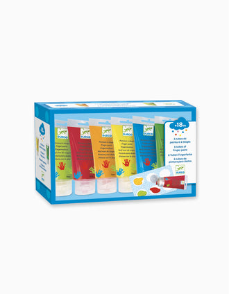 6 Tubes de Peinture Djeco 18M+