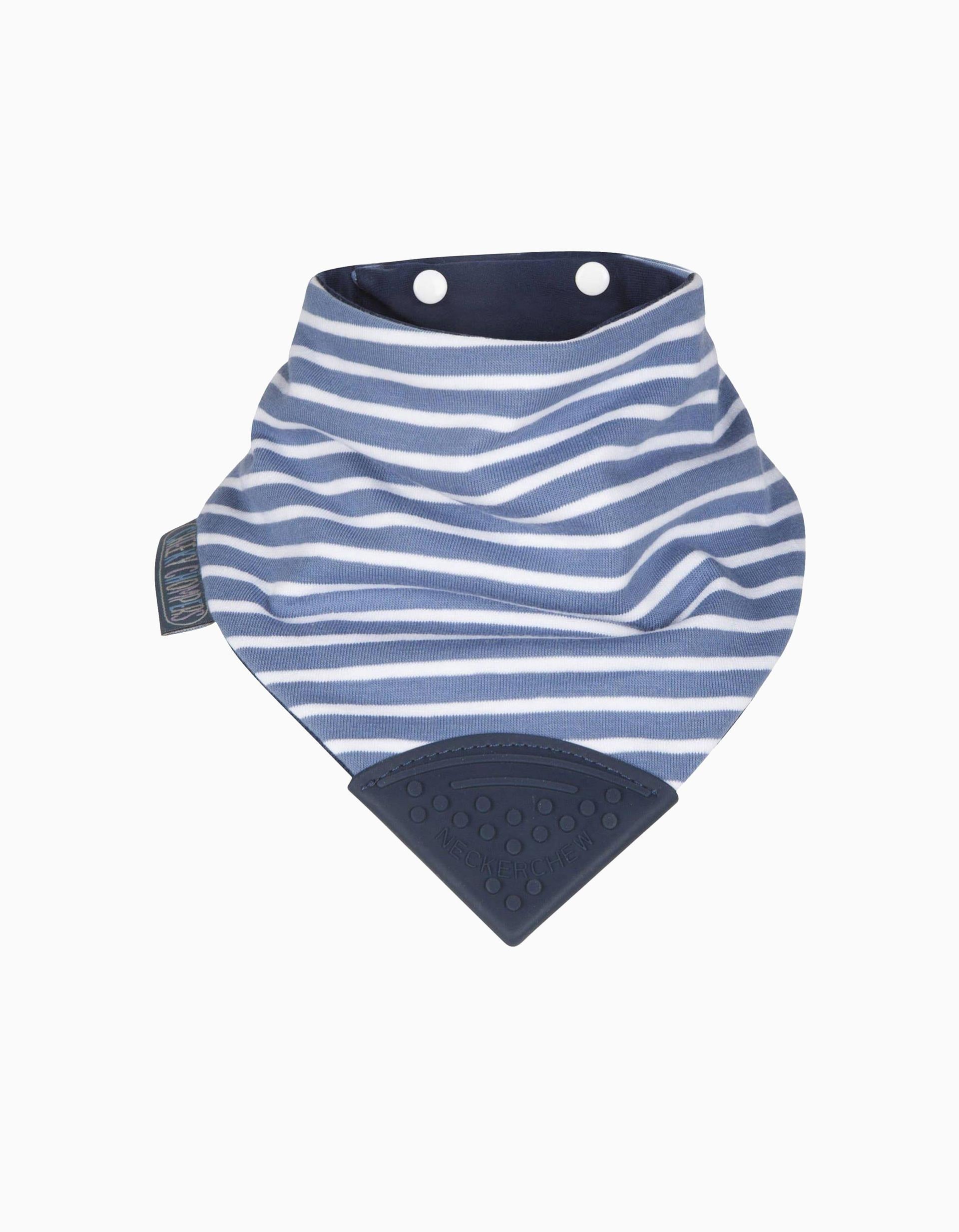 Bandana Com Mordedor Cheeky Chompers Preppy Stripes