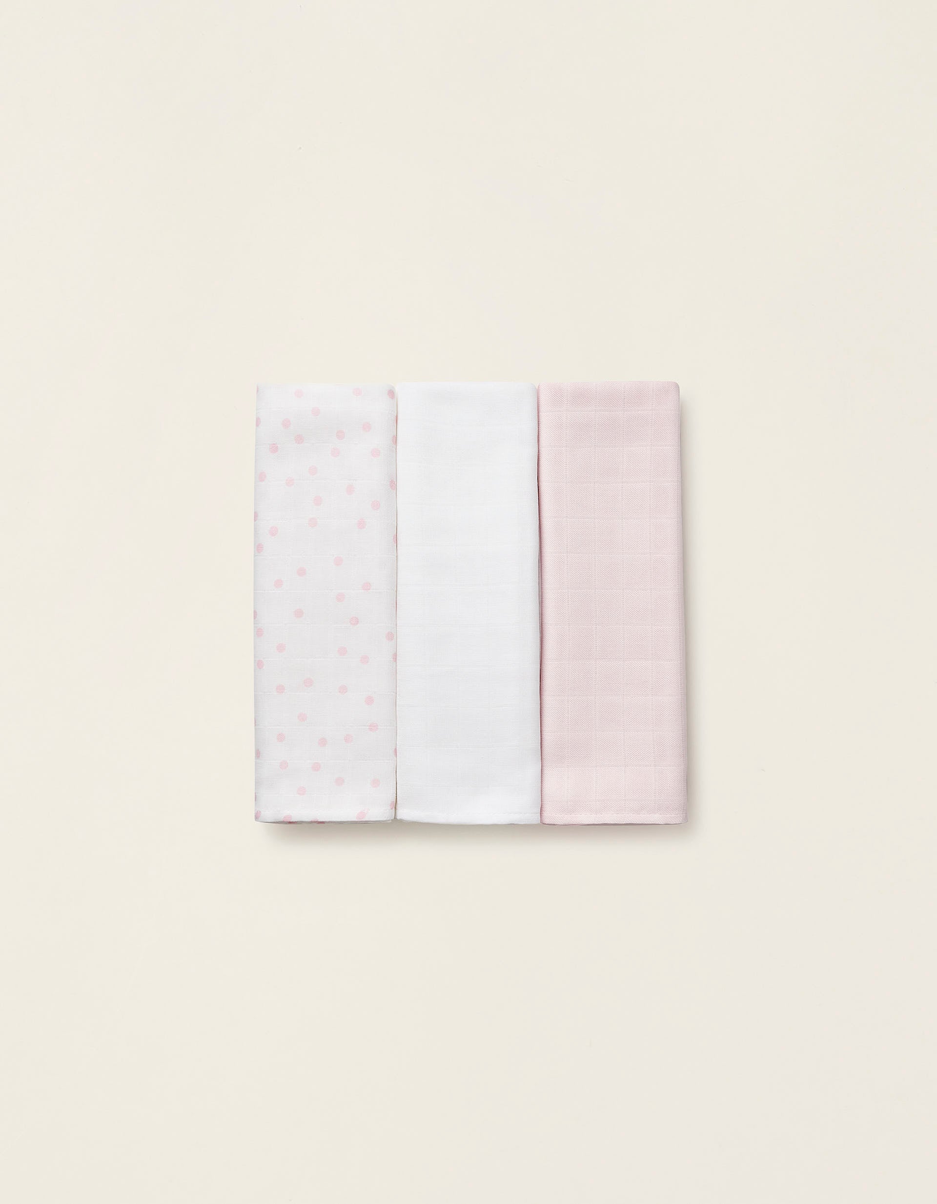 3 Pañales de Muselina 65 X 65 CM ZY BABY ROSA