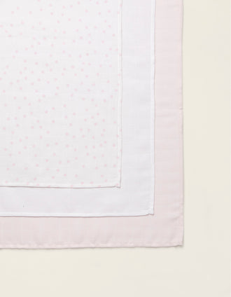3 Pañales de Muselina 65 X 65 CM ZY BABY ROSA