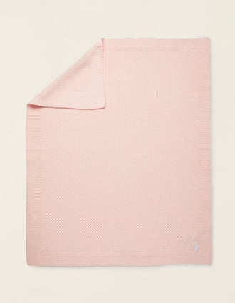 Couverture Tricotée Plain 75X90Cm Zy Baby Rose