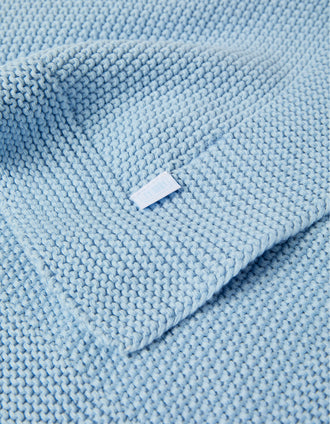 Manta de Punto Tricot Plain 75x90 cm Zy Baby Blue