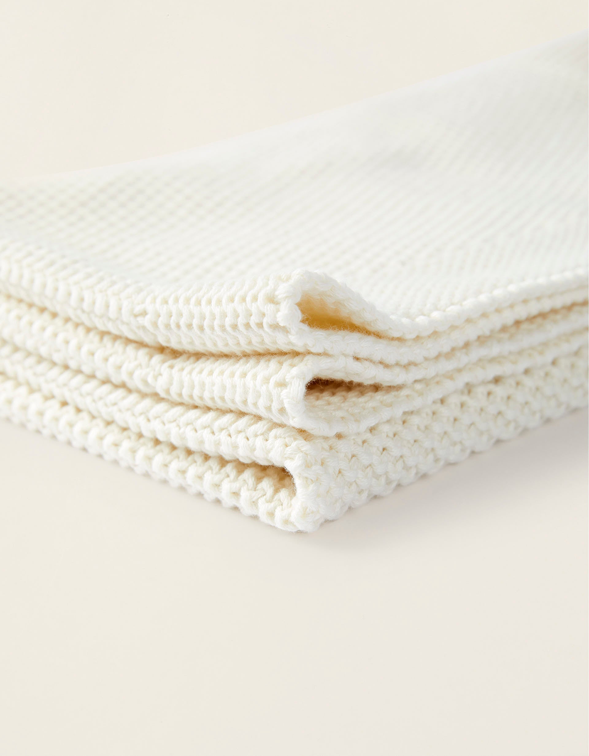 Manta de Punto Tricot Plain 75x90 cm Zy Baby White