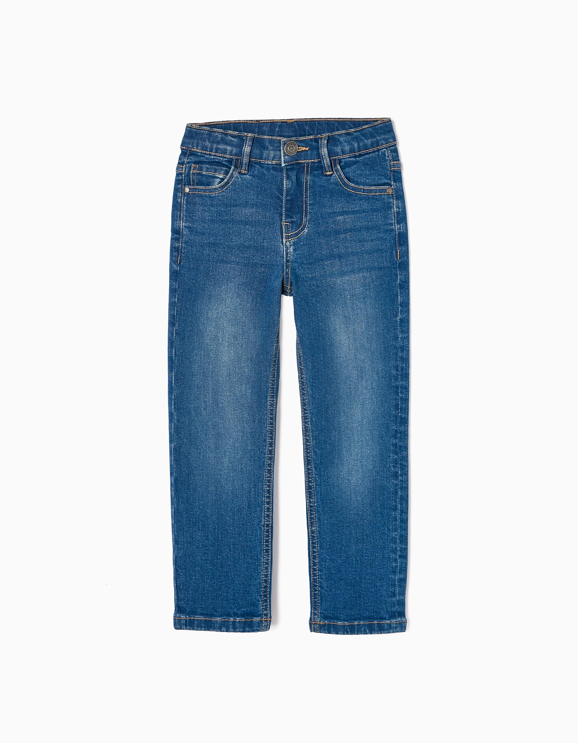 Pantalón Vaquero de Algodón para Niño 'Slim Fit', Azul