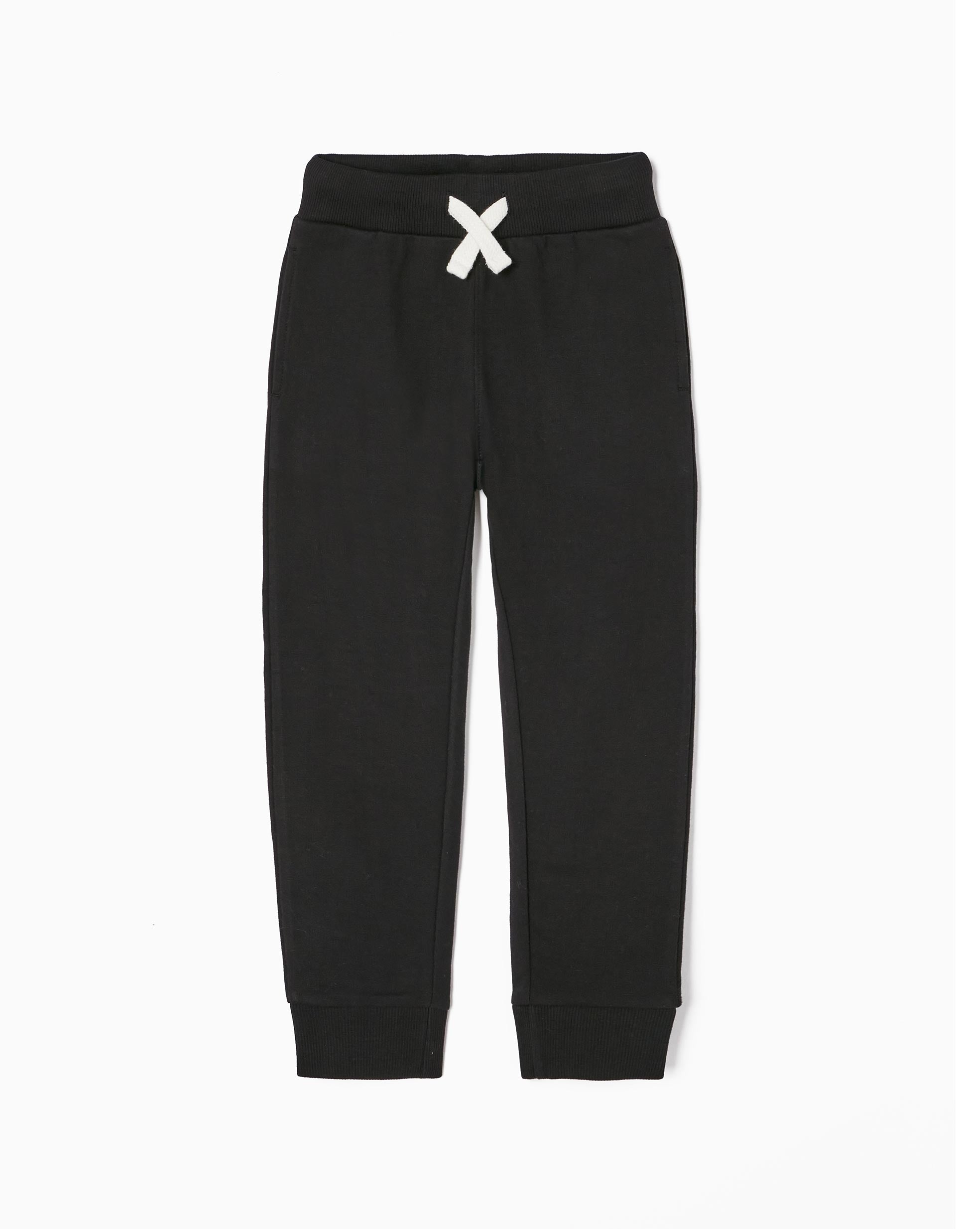 Pantalon de Jogging en Coton Garçon, Noir