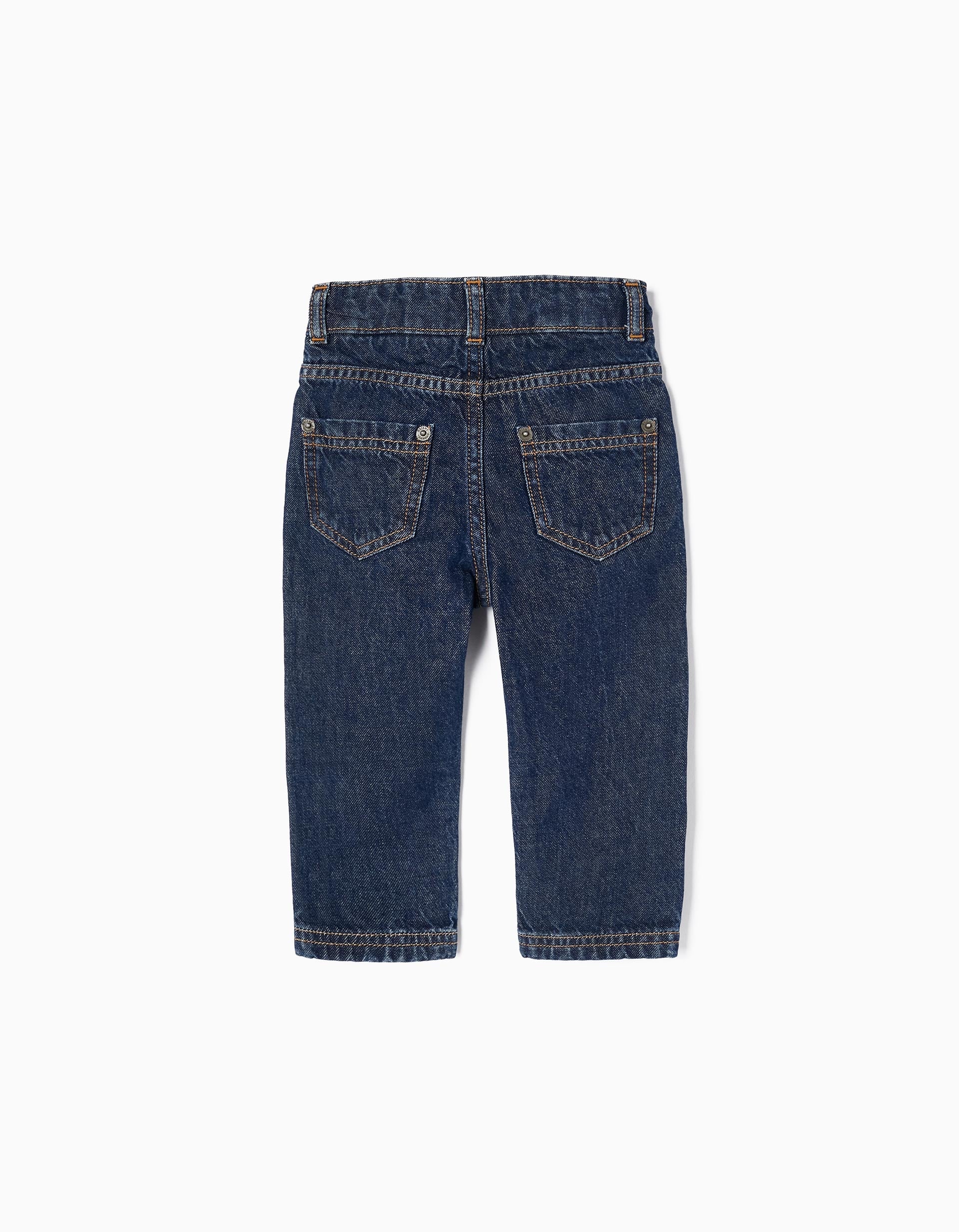 Pantalón Vaquero para Bebé Niño, Azul Oscuro