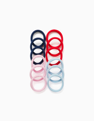 12 Gomas del Pelo para Bebé y Niña, Multicolor