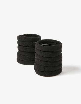 Pack 12 Elásticos para Cabello para Bebé y Niño, Negro
