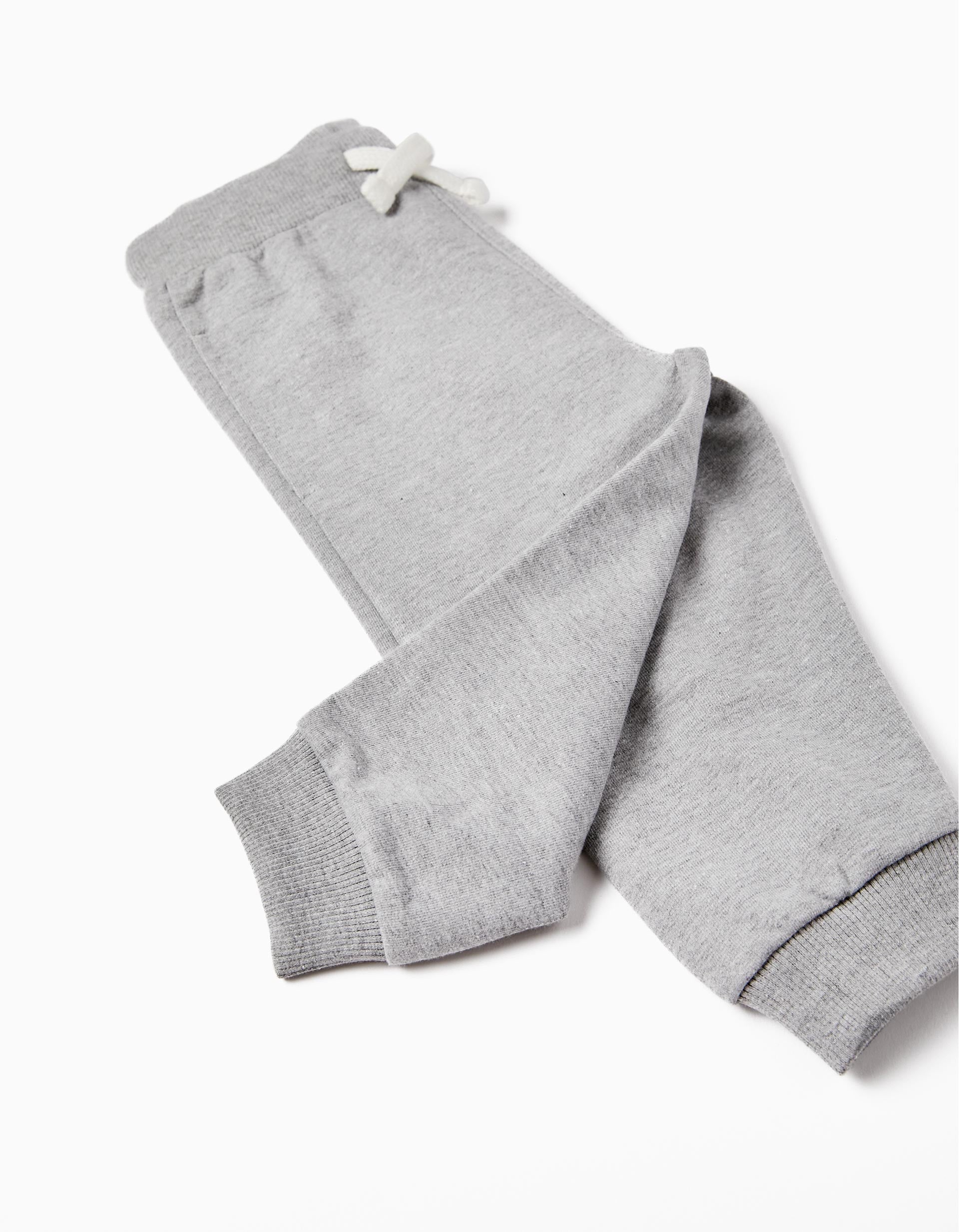 Pantalon de Sport en Coton Bébé Garçon, Gris